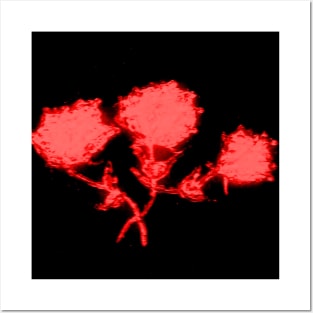 RED GLASS ROSES Posters and Art